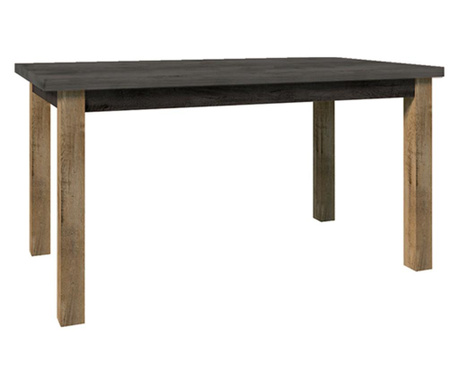 Raztegljiva miza v bledo rjavi temni barvi Lefkas hrast Montana siva 203x90x82 cm