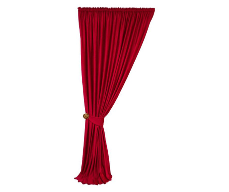 Кадифена завеса, червена, с rejansa, уни, непрозрачна, 200x250