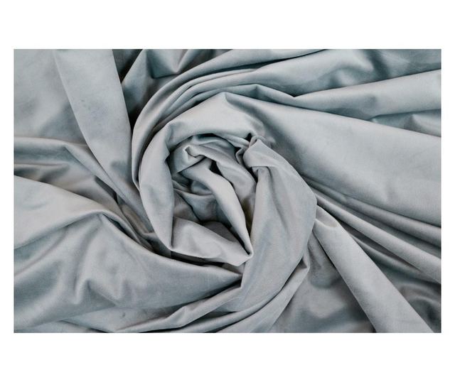 Draperie din catifea, gri perlat, cu rejansa, uni , opaca, 140x250