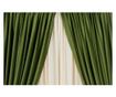 Set od 2 baršunastih zavjesa, maslinasto zelene boje, s trakom, poluprozirne, 140x250 cm