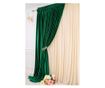 Draperie din catifea, verde smarald, cu rejansa, uni , opaca, 140x250