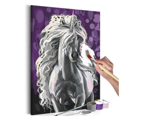 Malování podle čísel Artgeist - White Unicorn - 40 x 60 cm
