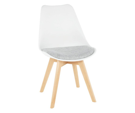 Damara bijela siva stolica 48x57x80 cm