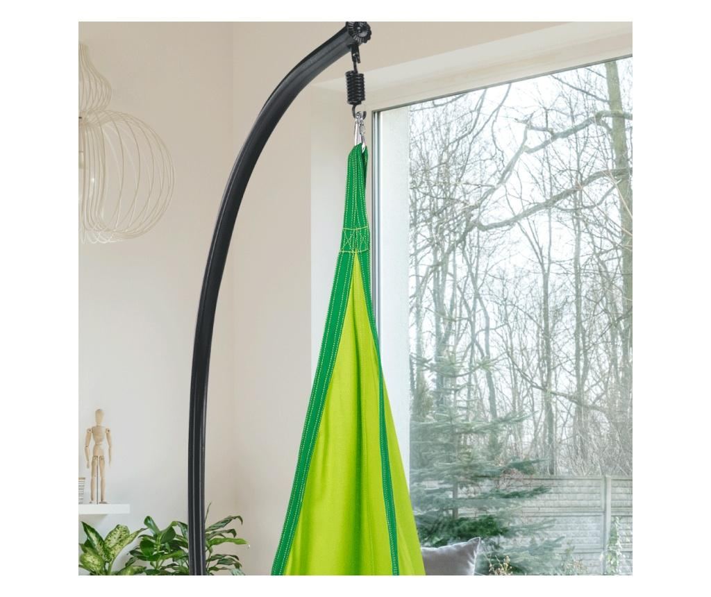 Зелен люлеещ се стол за сядане Siesta 60x70x150 см - 2