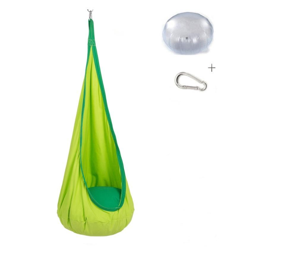 Зелен люлеещ се стол за сядане Siesta 60x70x150 см - 7