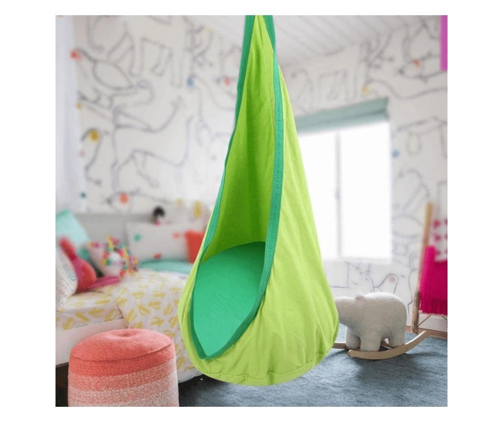 Зелен люлеещ се стол за сядане Siesta 60x70x150 см - 8