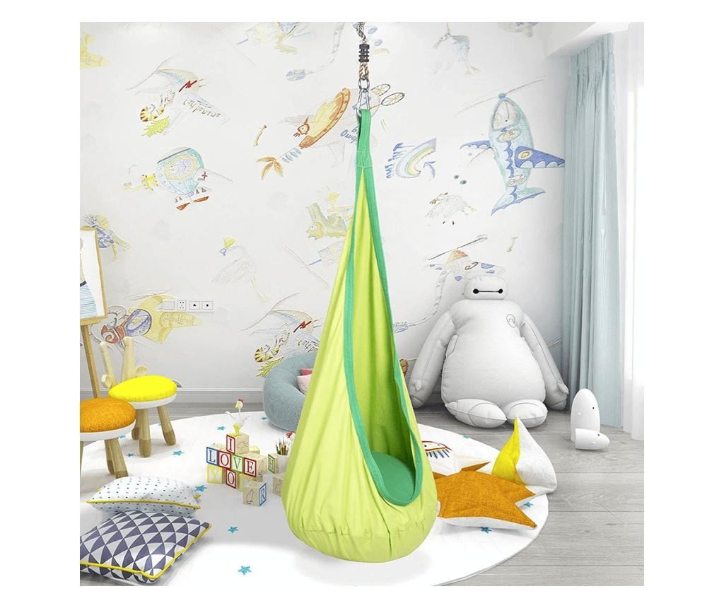 Зелен люлеещ се стол за сядане Siesta 60x70x150 см - 9