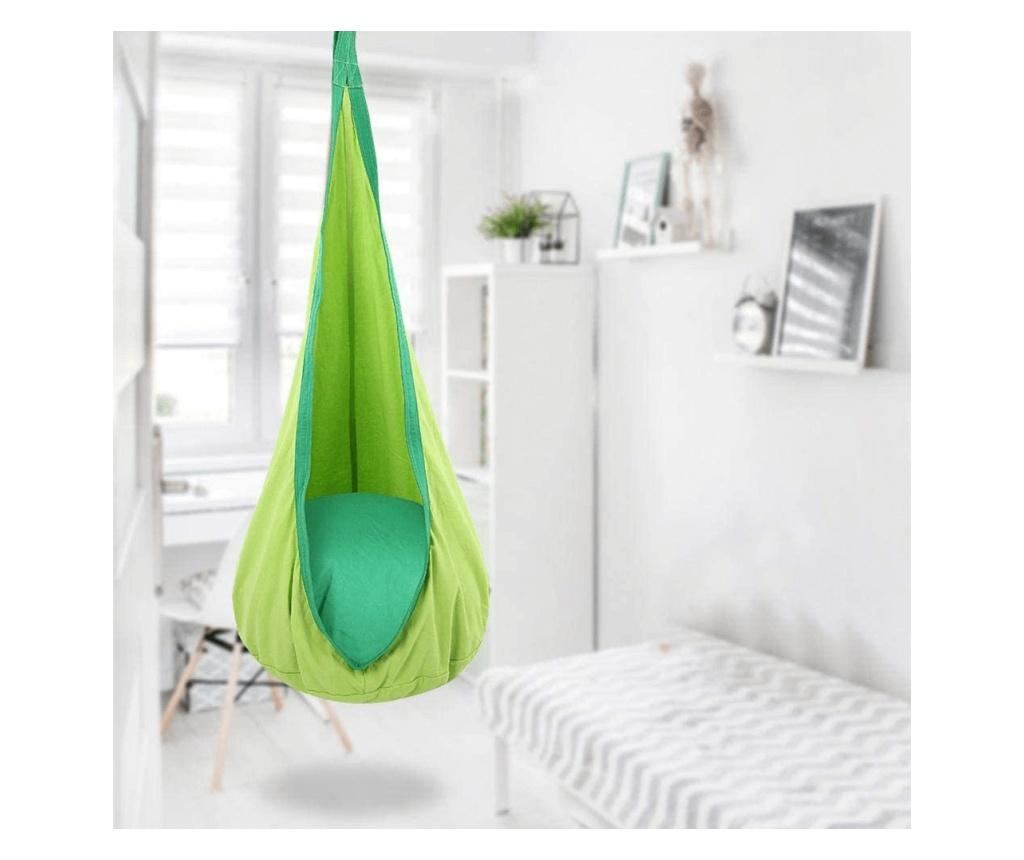 Зелен люлеещ се стол за сядане Siesta 60x70x150 см - 10