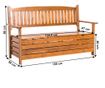 AMULA smeđa drvena vrtna klupa 150x58x88 cm