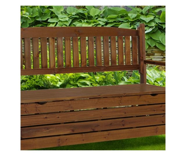 AMULA smeđa drvena vrtna klupa 150x58x88 cm