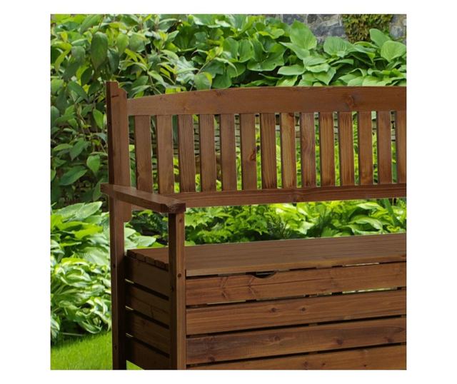 AMULA smeđa drvena vrtna klupa 150x58x88 cm