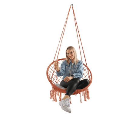 Amado smeđa pamučna viseća stolica 80x120 cm