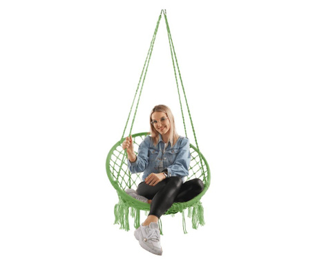 Amado zelena pamučna viseća stolica 80x120 cm