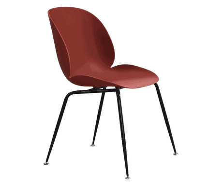 Bordo plastična stolica crne metalne noge Sonaia 52x55x85 ccm
