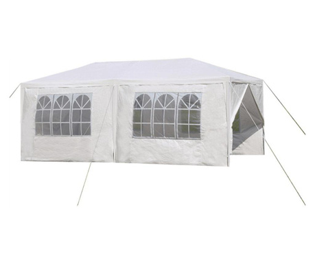Vrtni šator od polietilena i bijelog čelika TEKNO 300x600x245 cm