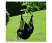 Hamac suspendabil, din textil gri inchis, oframe, 100x55x130 cm