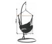 Hamac suspendabil, din textil gri inchis, oframe, 100x55x130 cm