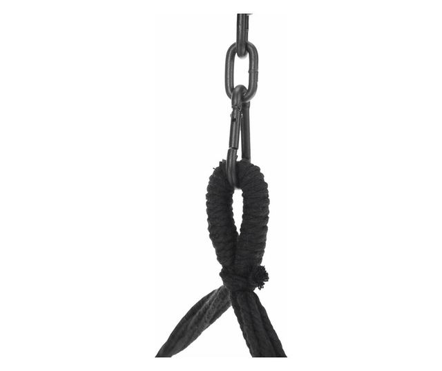 Hamac suspendabil, din textil gri inchis, oframe, 100x55x130 cm