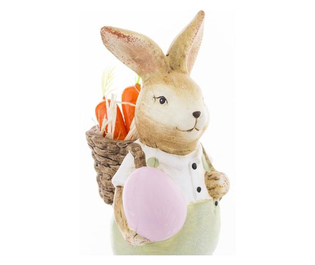 Figurina ceramica iepuras baiat, 19x7,5x10 cm