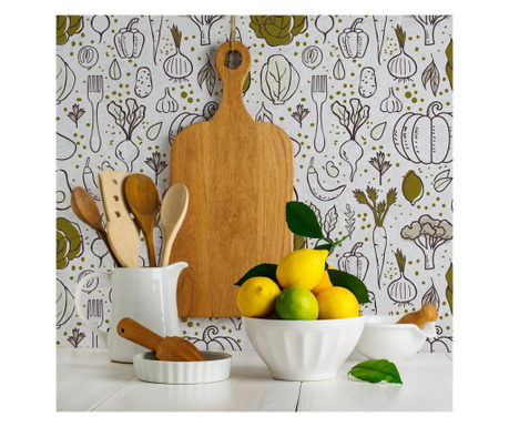 Tapet colectia kitchen - model veggie greens - culoare oliv - 100x280 cm Updeco