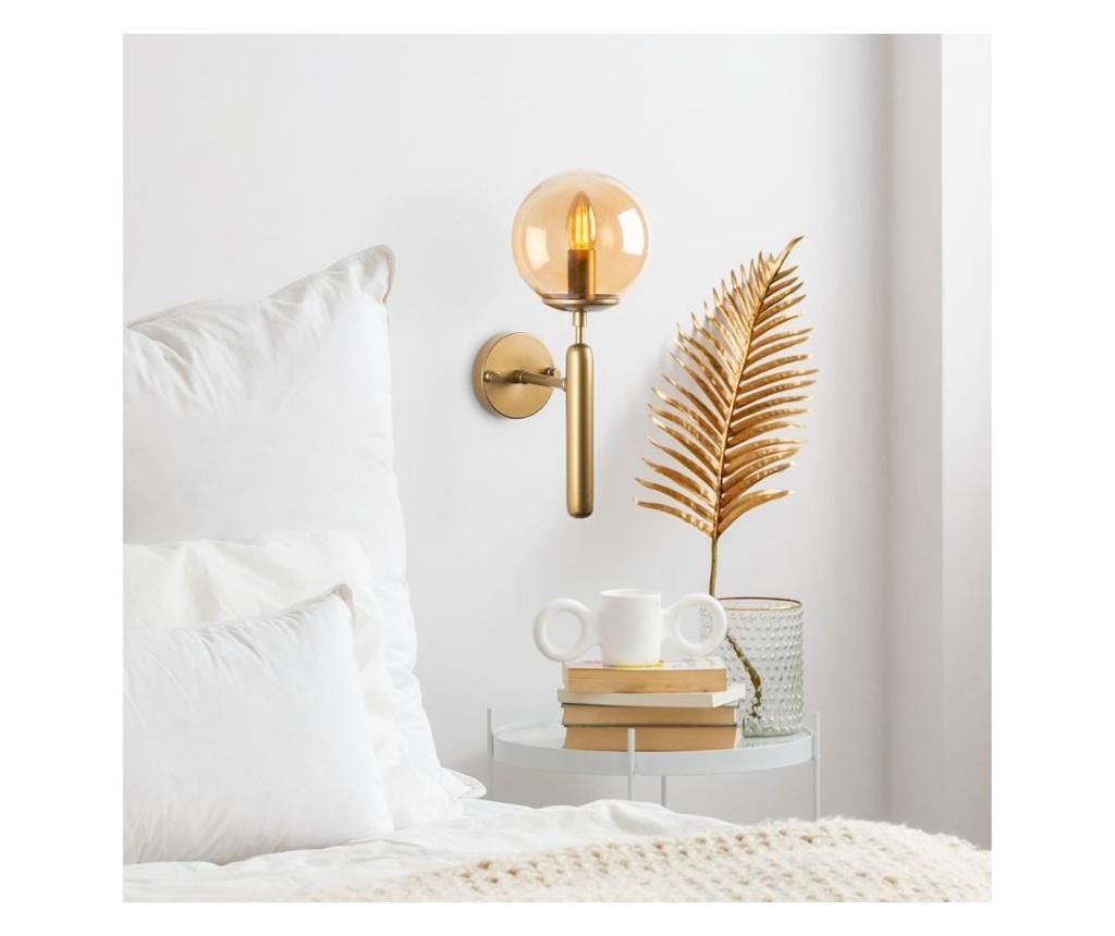 Aplica de perete Fulgor, King, corp din metal, no bulb included, max. 60 W, E14, auriu, 20x15x40 cm - 3