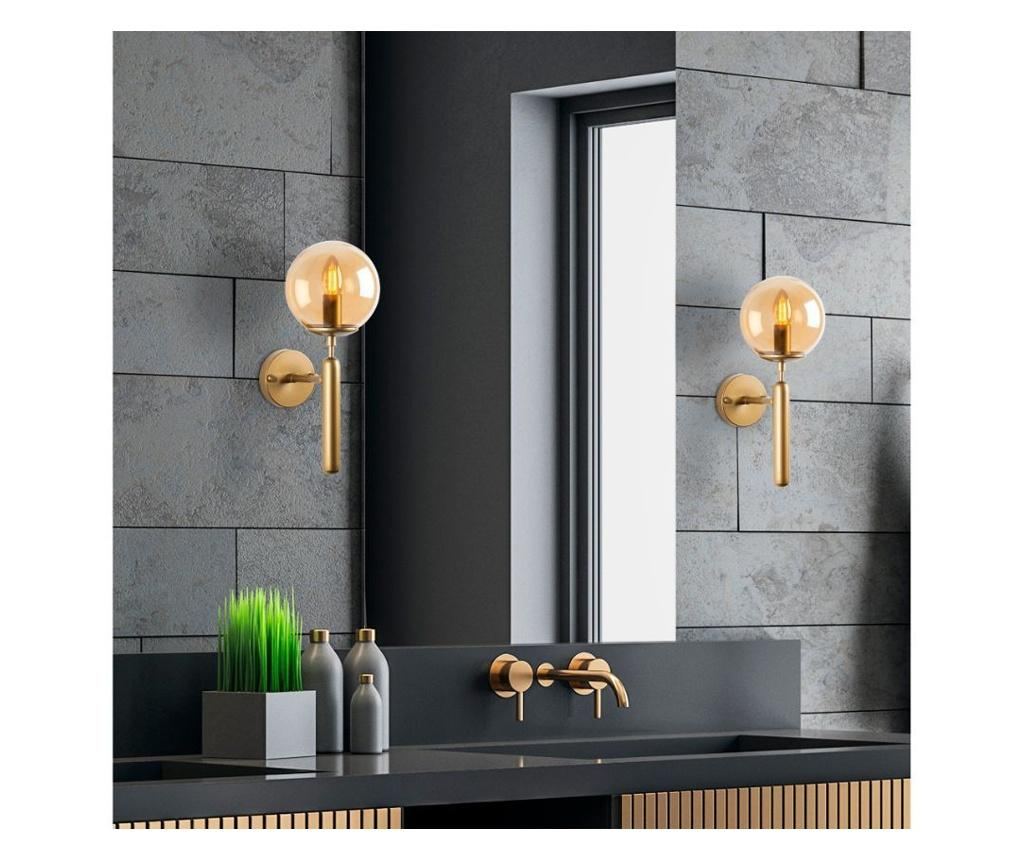 Aplica de perete Fulgor, King, corp din metal, no bulb included, max. 60 W, E14, auriu, 20x15x40 cm - 2