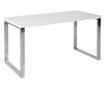 Birou de birou, metal, alb, 120x75x60 cm