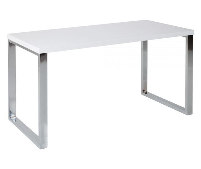 Birou de birou, metal, alb, 120x75x60 cm