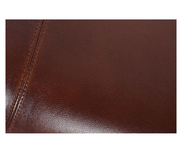 Klupa, koža, smeđa, 120x50x30 cm