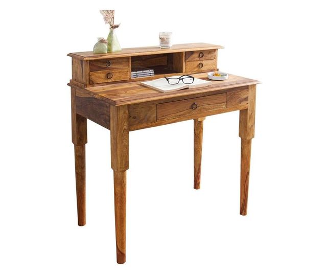 Birou de birou, culoare lemn, 90x90x50 cm