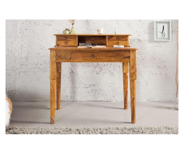 Birou de birou, culoare lemn, 90x90x50 cm