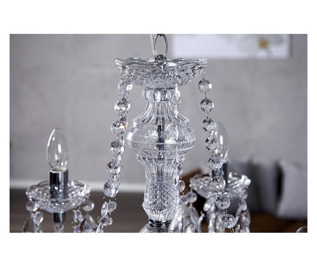 Luster, akril, prozirna, visina 54 cm, promjer 53 cm