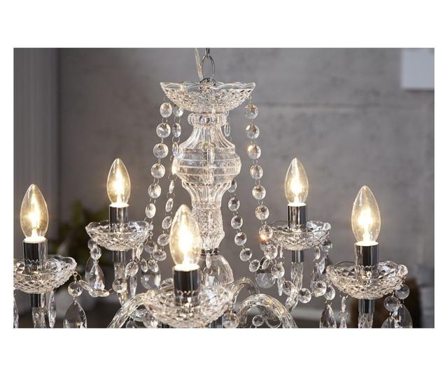 Luster, akril, prozirna, visina 54 cm, promjer 53 cm