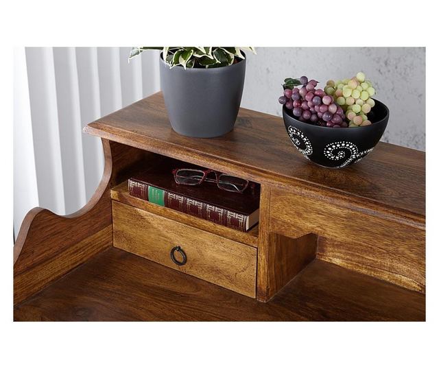 Birou de birou, culoare lemn, 115x100x55 cm