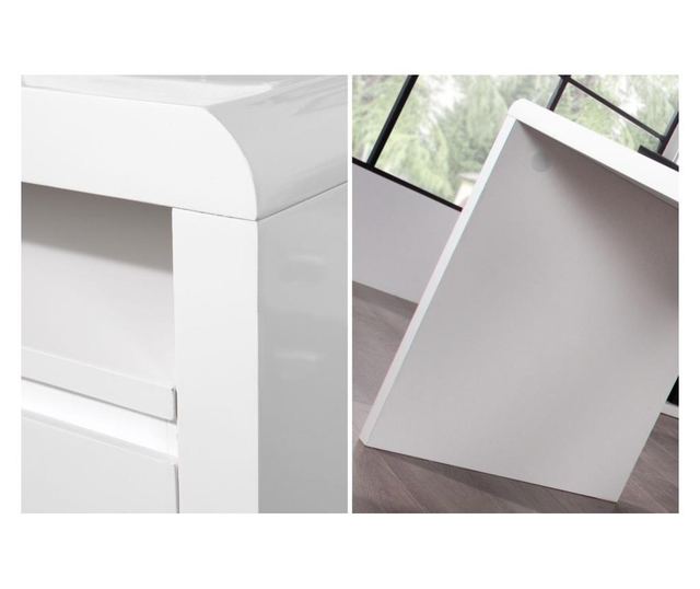 Birou de birou, alb, 160x75x60 cm