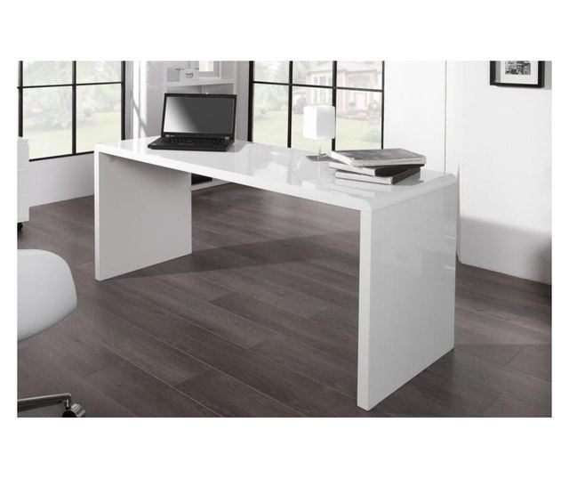 Birou de birou, alb, 160x75x60 cm