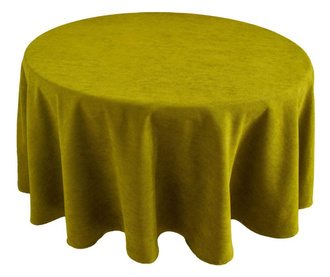 Луксозна едноцветна покривка за маса цвят Зелен - кръгла Елис D180 см