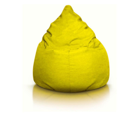 Fotoliu beanbag, puf, sensation galben - material textil impermeabil