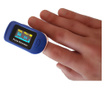 Пулсоксиметър RedLine FS20C, уред за измерване на пулс и кислород в кръвта, звуков сигнал, 4 позиции за четене на текст, бял/син