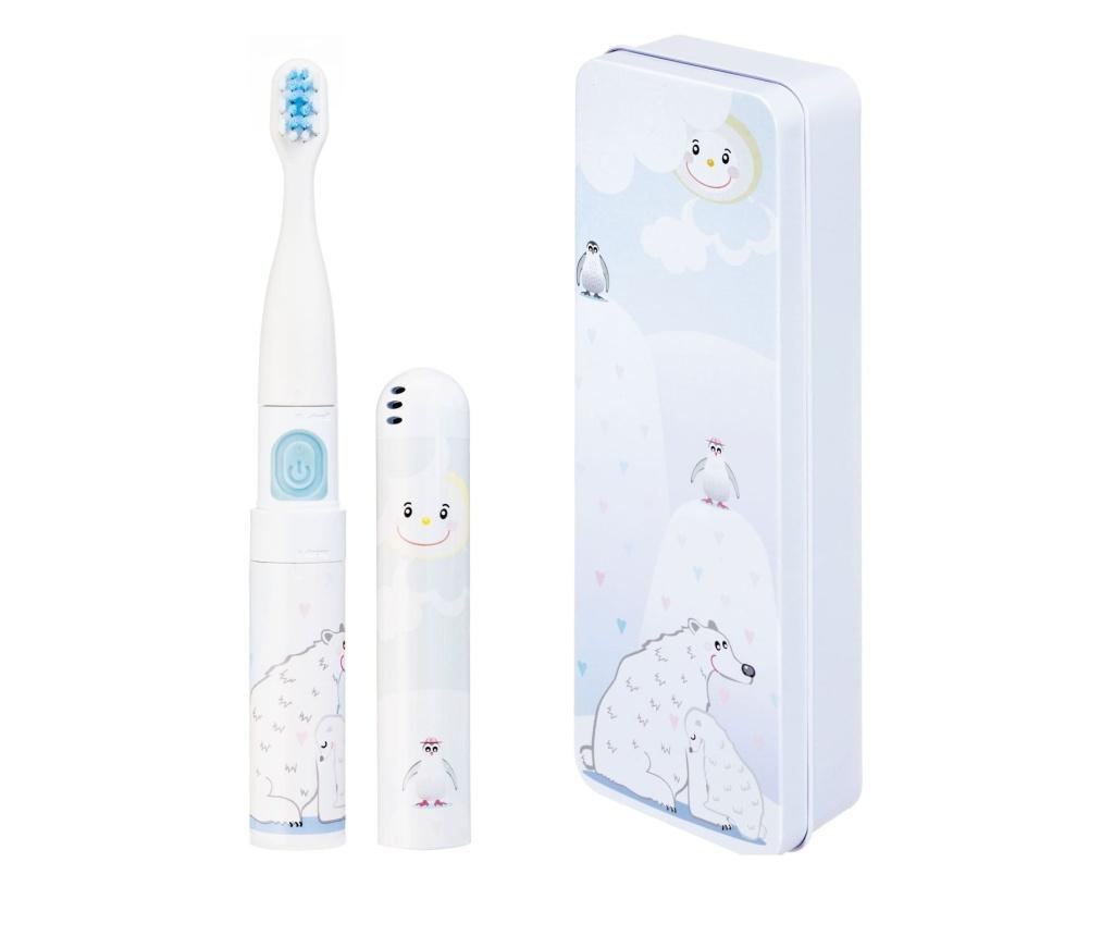 Periuta de dinti electrica vitammy smile, pentru copii 3 +, cutie travel, animatie urs polar, alb, tb8041mp  1.8 x 1.8 x 16 cm