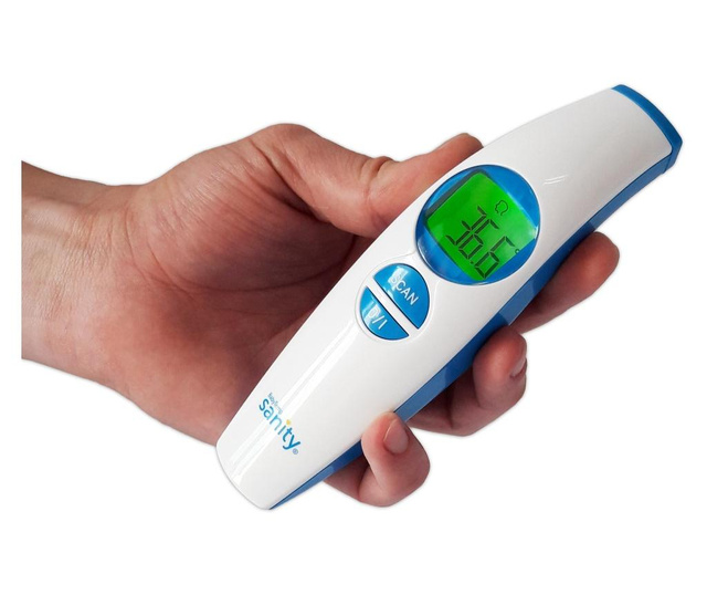 Инфрачервен термометър Sanity BabyTemp, Електронен дисплей, Безконтактна технология