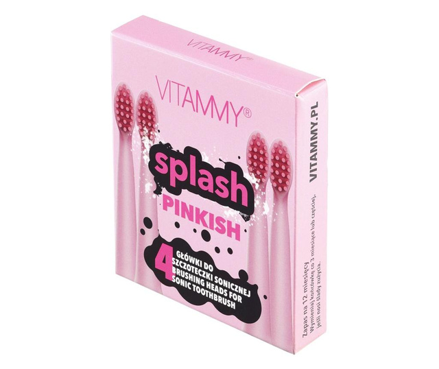 Комплект от 4 резервни глави VITAMMY Splash TH1811-4 Pinkish, Розов