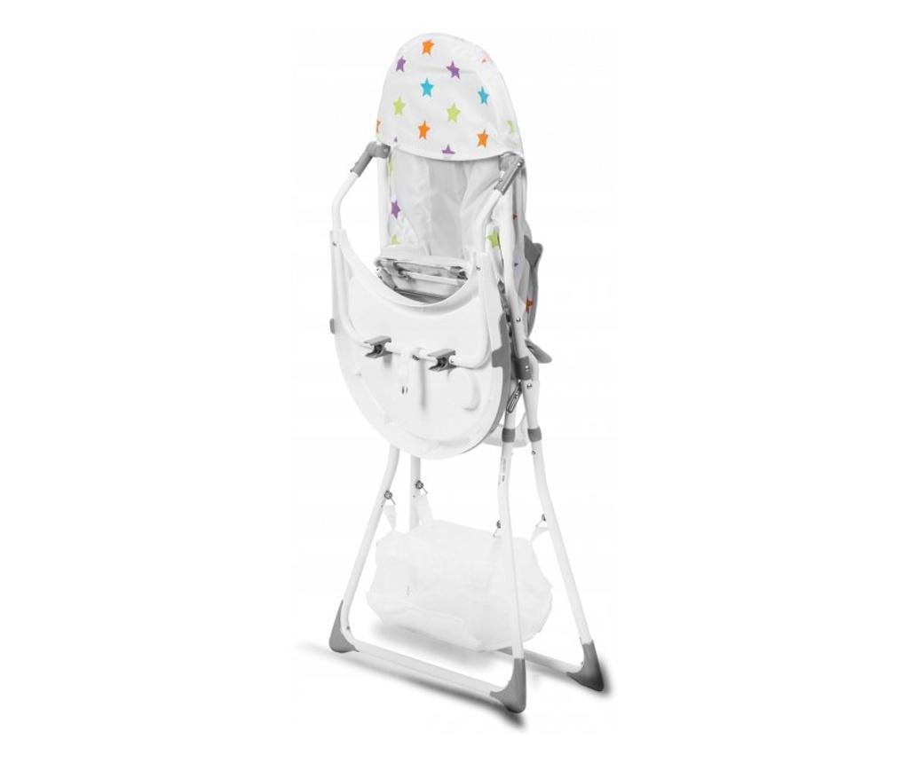 Ricokids Eldo Stol za hranjenje – Siva – Bela – Zvezde - 4