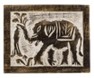 Cutie model elefant India, lemn ars, maro, Createur, 22x17x8cm