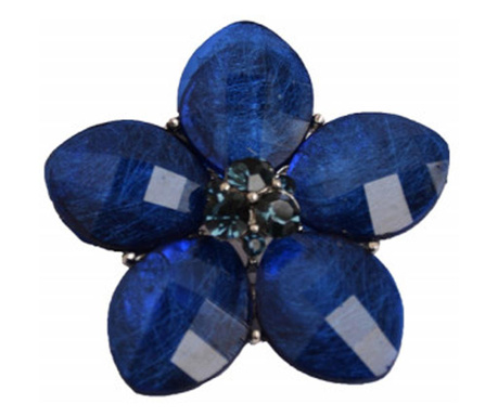 Brosa dama eleganta in forma de floare, elegant flower, albastru