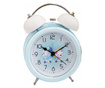 Детски настолен часовник с аларма и осветен циферблат с бутони pufo joy, 16 cm, модел you&me, светлосин