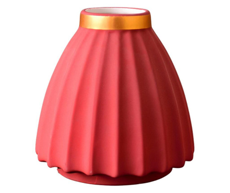 Vaza din ceramica, rosu, 15x15 cm