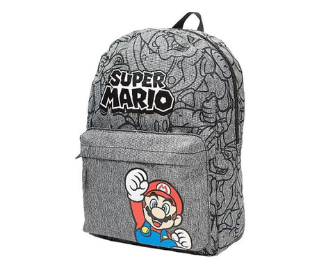 Rucsac Super Mario cu buzunar frontal, 32x25x10 cm  25x10x32