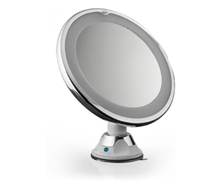 Oglinda cosmetica Macom, Sensation, sticla, 18x8x21 cm, gri