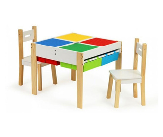 Set de masa cu doua scaune pentru copii MCT XKF002